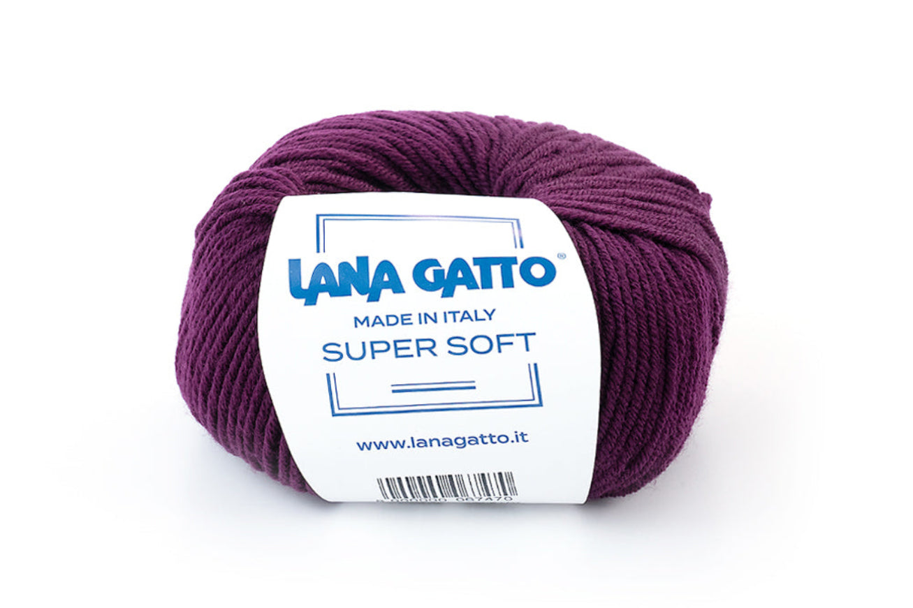 Lana Gatto Super Soft Garn kaufen – luxuriöses Naturgarn mit LAUFLÄNGE 50 g | 125 m / 137 yds für Wintermode, Freizeitmode und hochwertige Strickbekleidung