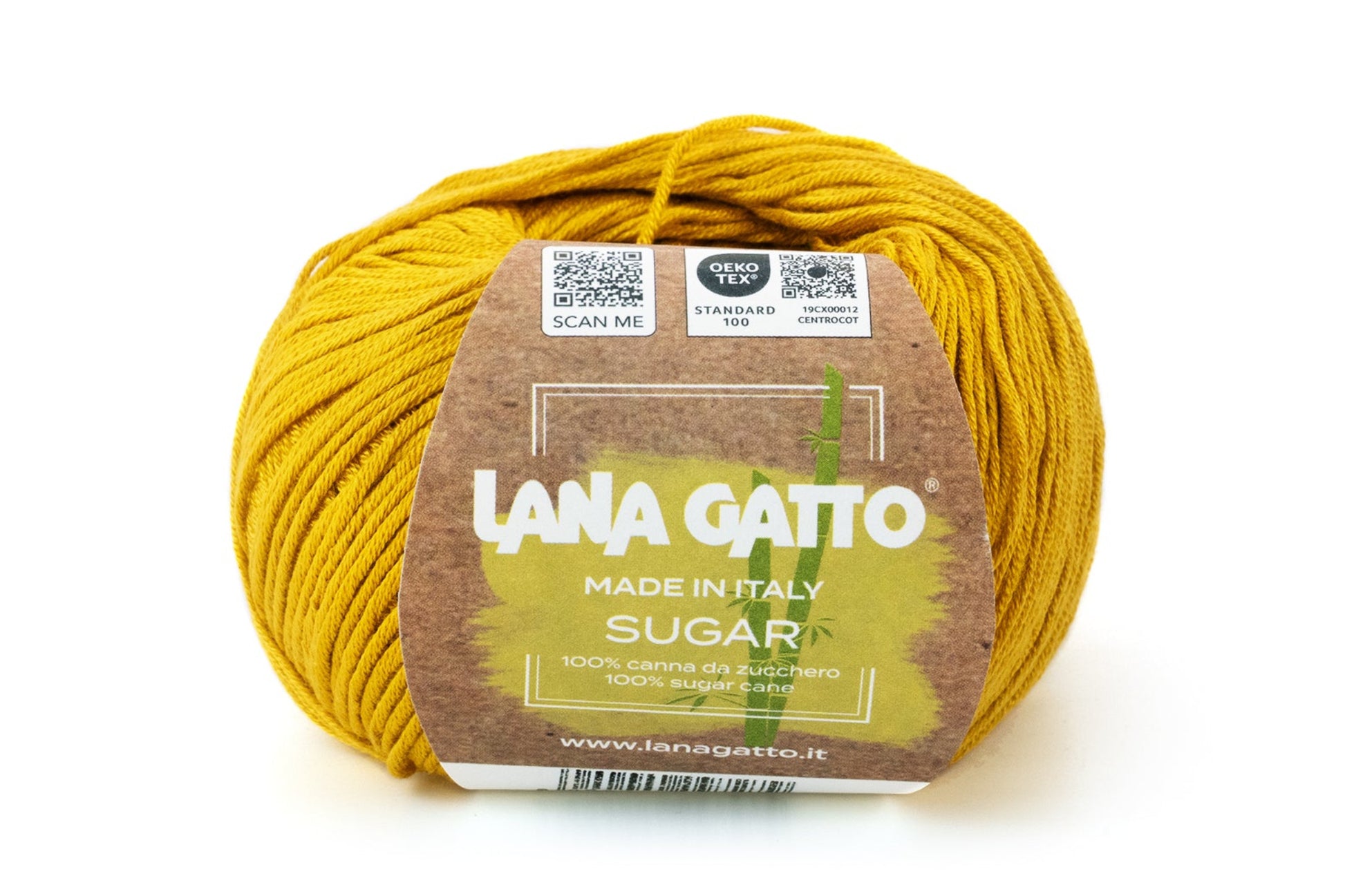 Lana Gatto Sugar umweltfreundliches Viskosegarn aus Zuckerrohr in Zitrone – kühlend, wärmend, vielseitig für Tops, Kleider und Strickjacken | Made in Italy