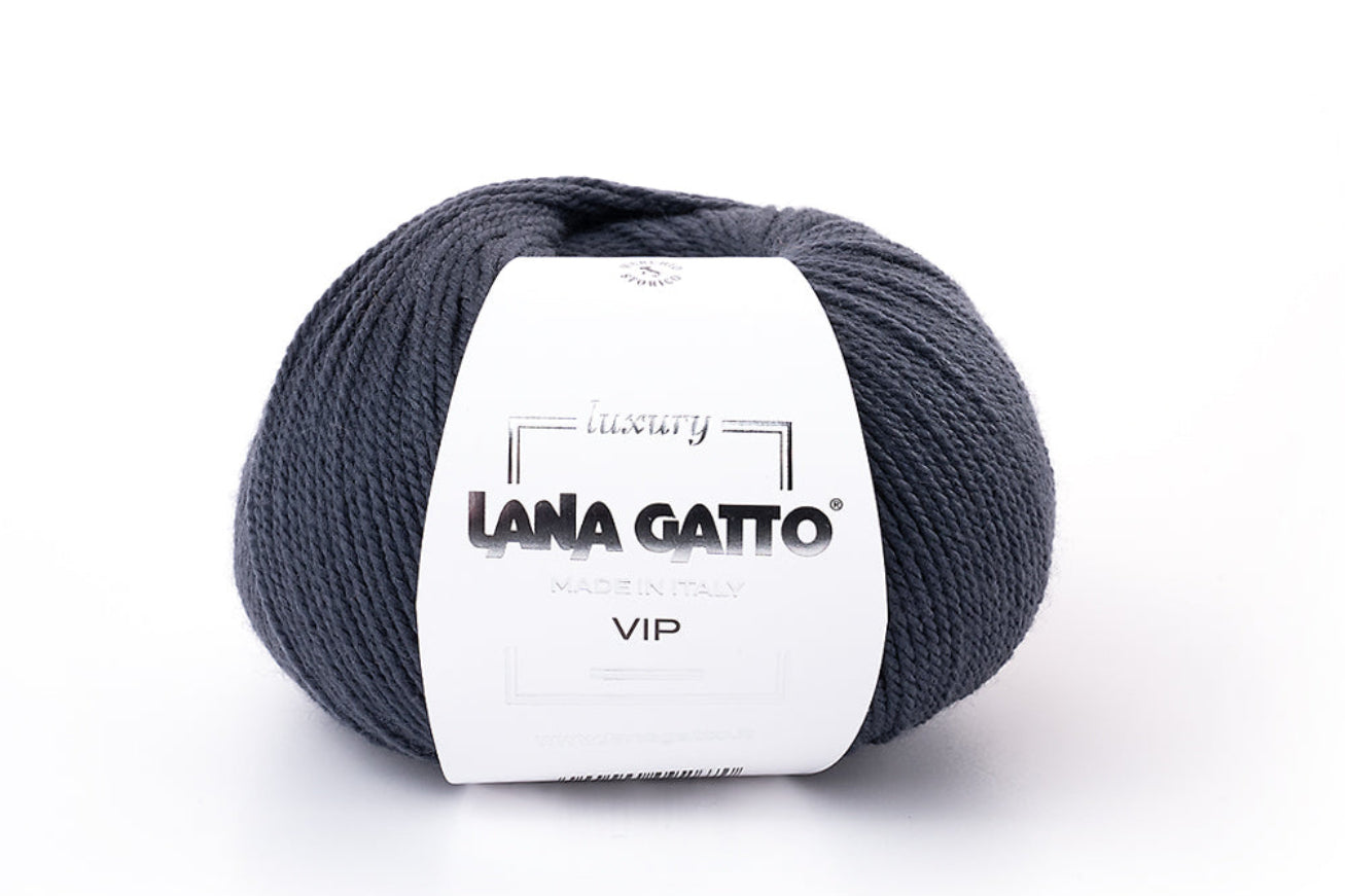 Lana Gatto Vip hochwertiges Strickgarn aus Merino und Kaschmir für Damenpullover, Herrenpullover, Wintermode, Babykleidung, Schals, Tücher und nachhaltige Handarbeitsprojekte aus Naturfasern