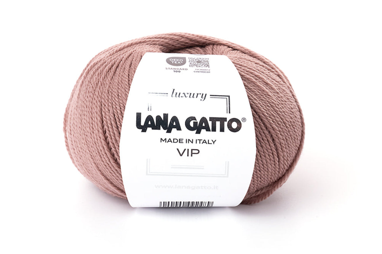Weiches Wintergarn Lana Gatto Vip aus Extrafein-Merinowolle und Kaschmir für luxuriöse Handarbeit