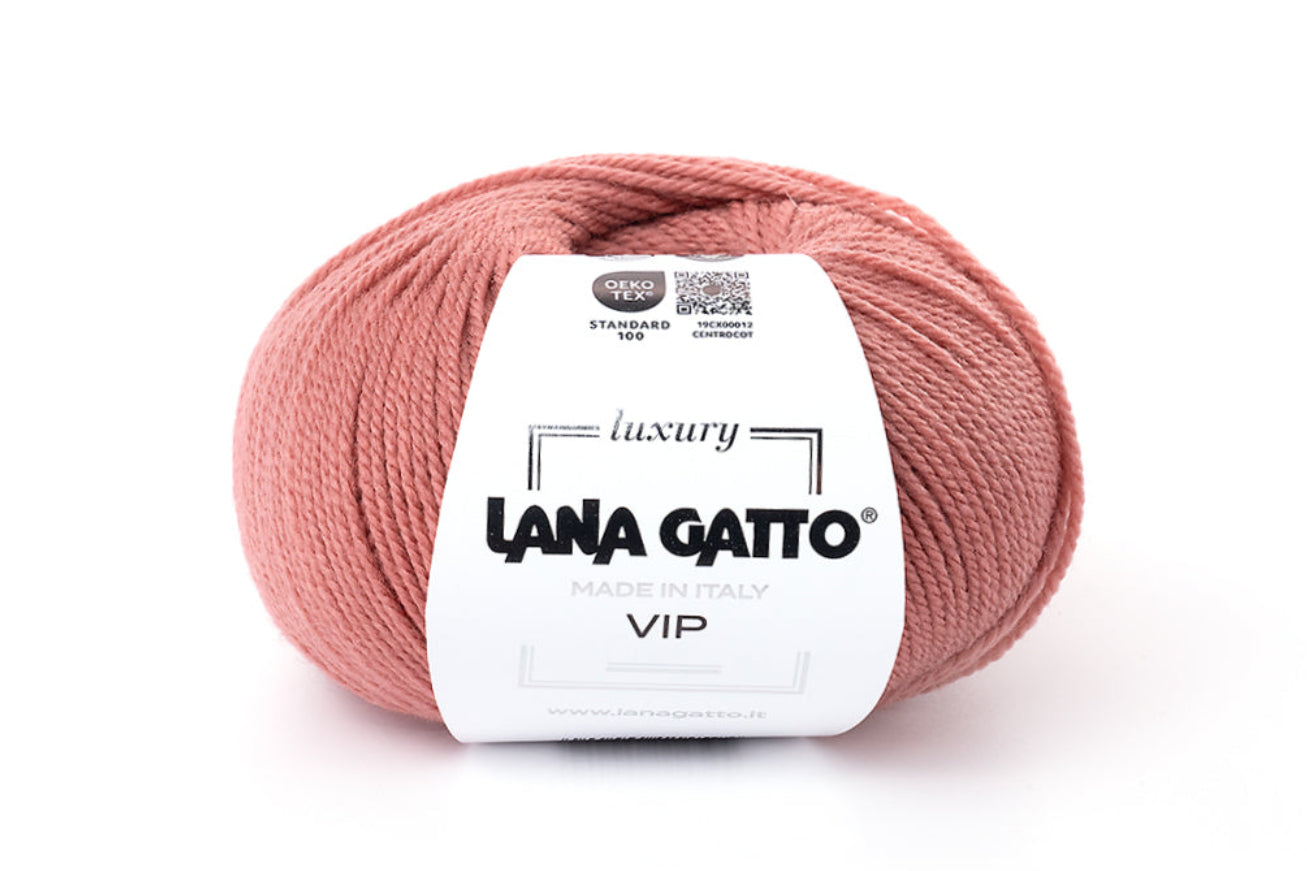 Lana Gatto Vip aus Merinowolle und Kaschmir für Strickmode mit außergewöhnlicher Weichheit, FARBE: Calimera 14739