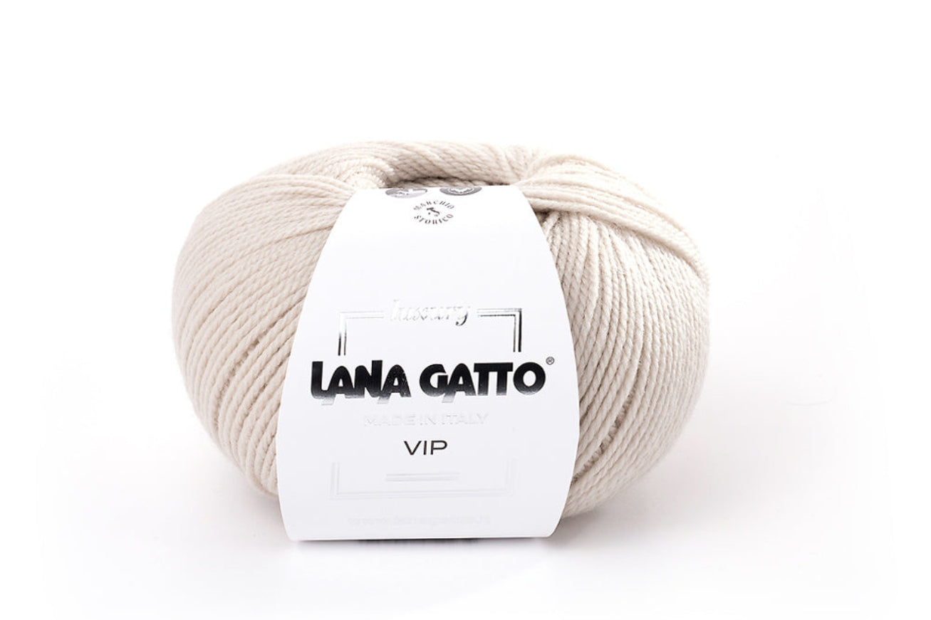 Luxuriöses Kaschmirgarn Lana Gatto Vip aus 80% Merinowolle und 20% Kaschmir, weiches Premium-Garn für Pullover, Schals, Handschuhe, Mützen und hochwertige Strickprojekte