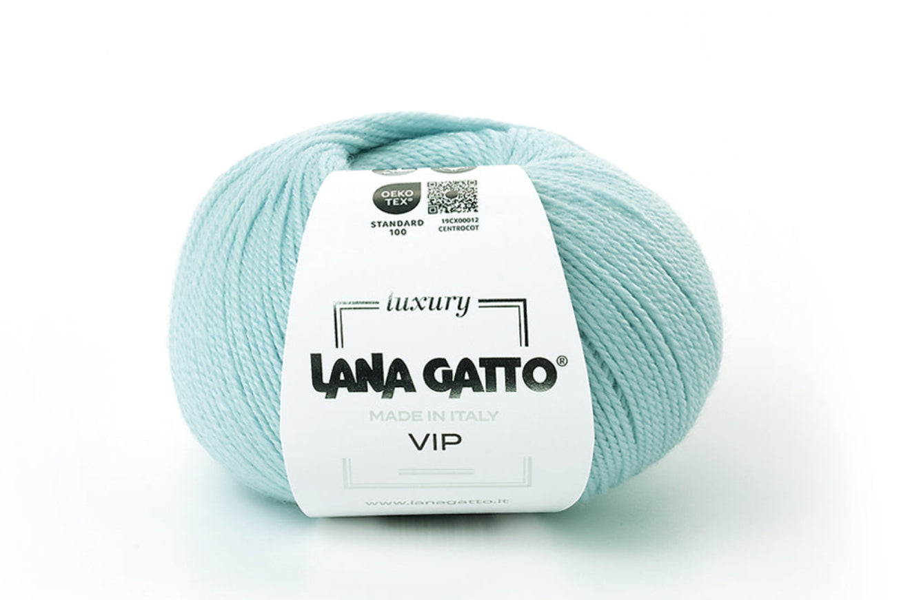 Luxuriöses Strickgarn Lana Gatto Vip Made in Italy für Pullover, Schals, Cardigans und exklusive Handarbeitsprojekte, 50 g | 200 m