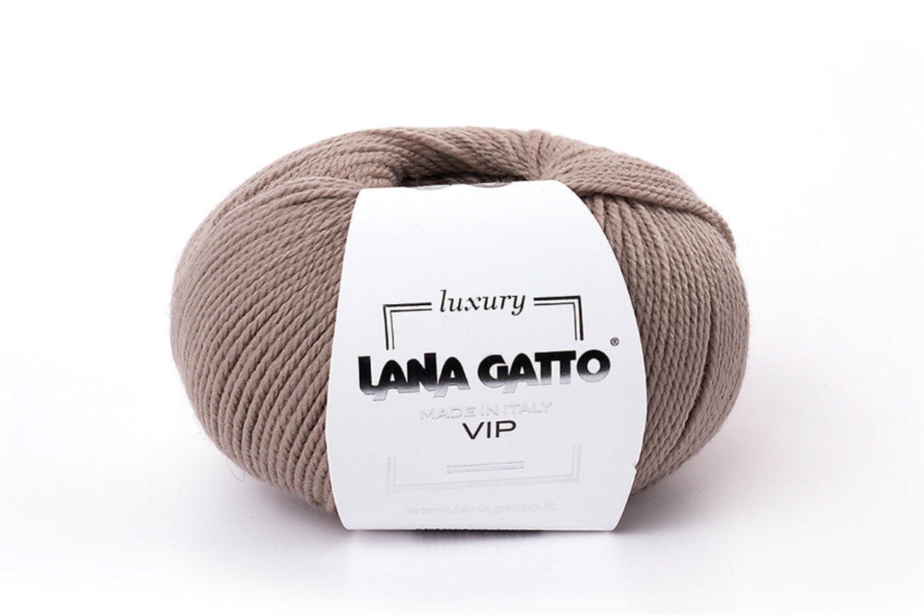 Lana Gatto Vip Made in Italy, hochwertiges Merino-Kaschmir-Strickgarn für Wintermode, Cardigans, Pullover, Tücher, Accessoires und exklusive Handmade Fashion