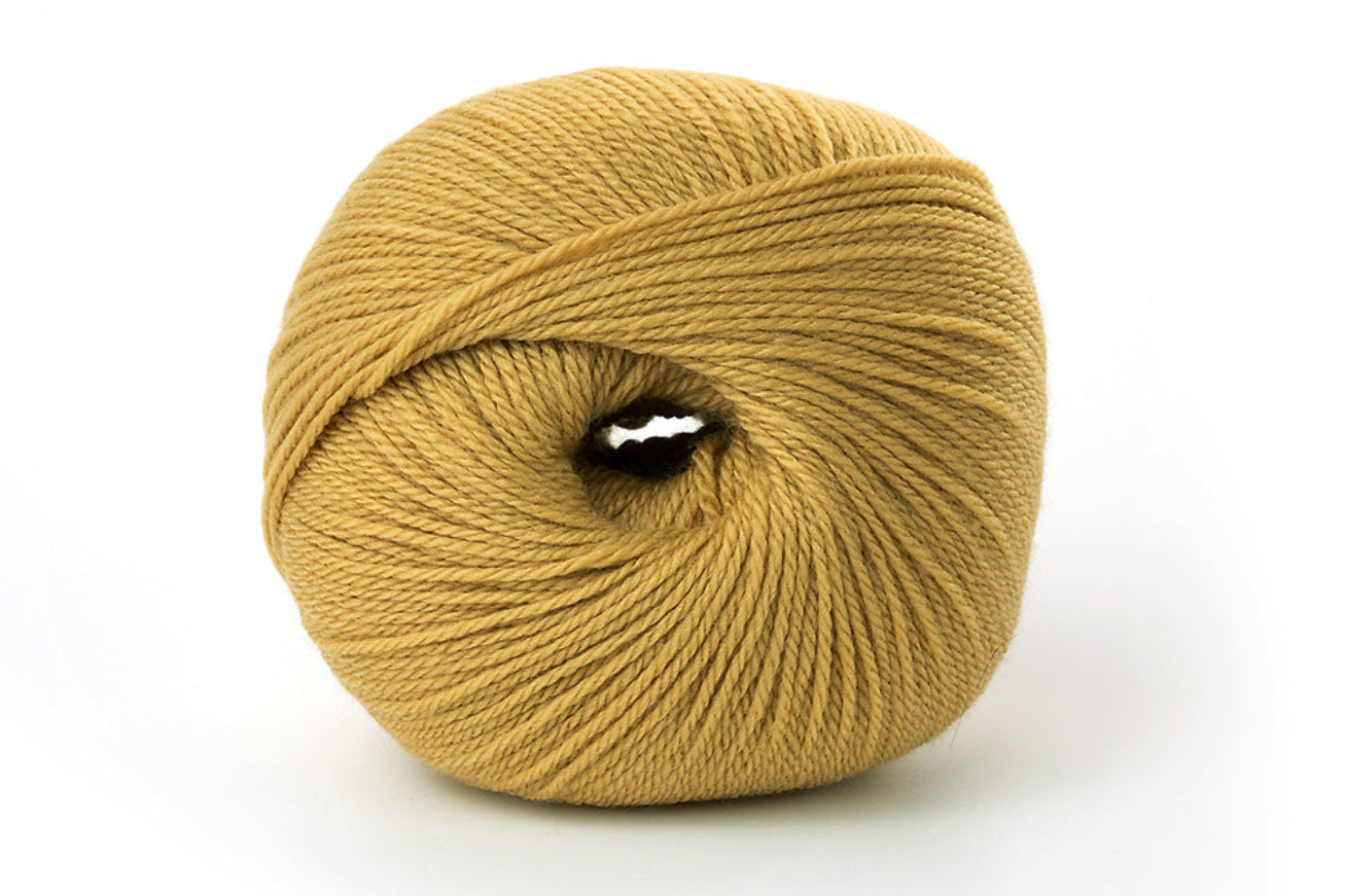 Lana Gatto Vip aus Merino und Kaschmir für weiche Babykleidung und hochwertige Handarbeitsprojekte, FARBE: Senape 9357