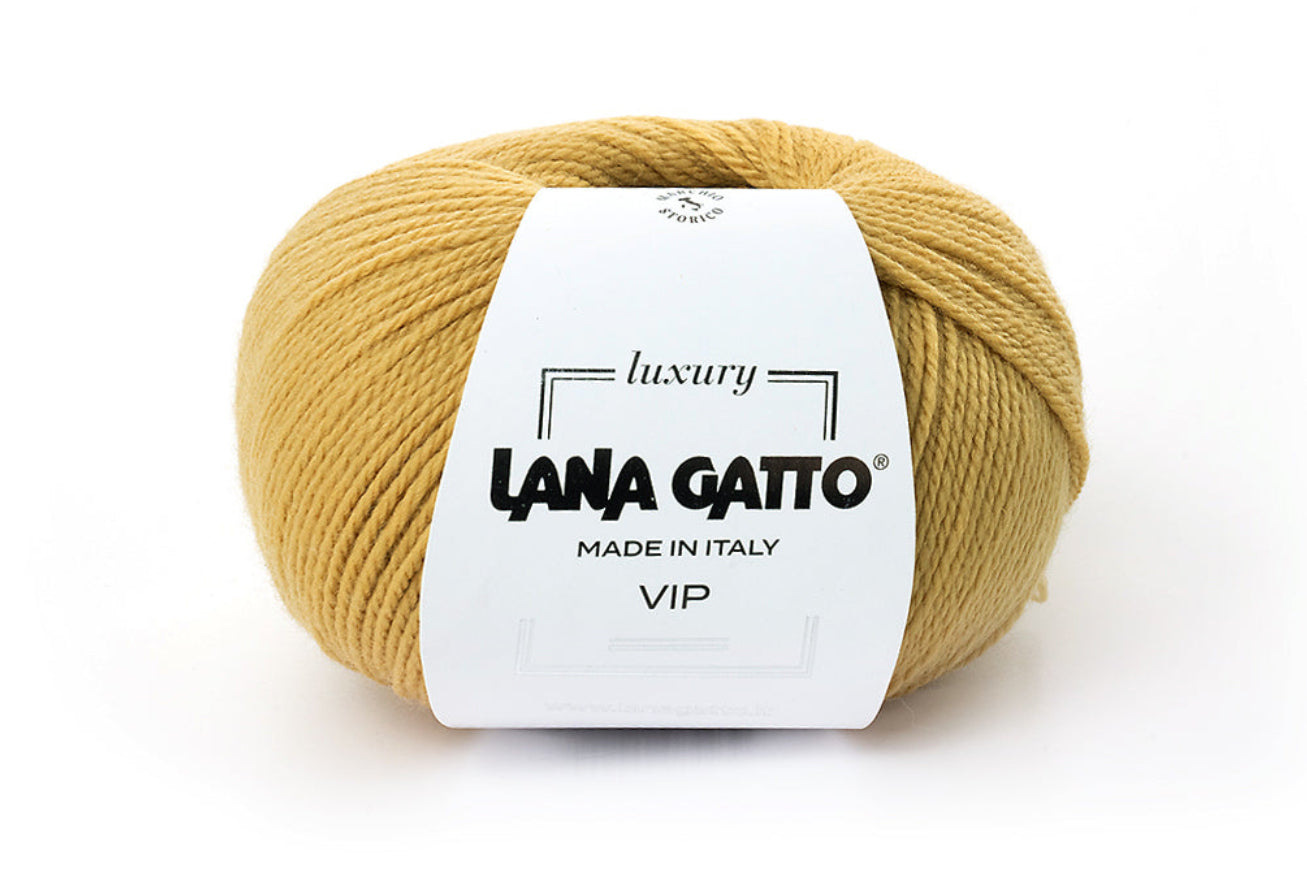 Italienisches Premium-Garn Lana Gatto Vip für Stricken und Häkeln von Pullovern und Cardigans